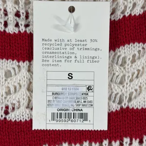 A New Day Womens Burgundy Stripe‎ Crochet Fringe Midi Dress S Burgundy Stripe thumbnail 4