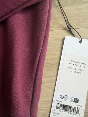 Alo accolade burgundy crewneck thumbnail 3