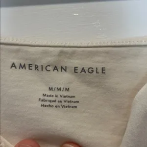 American Eagle Outfitters Cream Crop Cami with Multicolor Stripes size medium. thumbnail 3