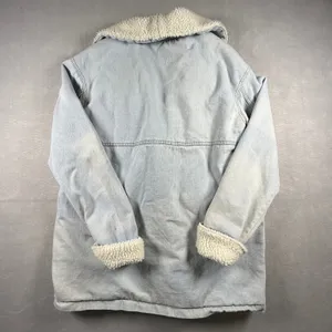Ashley Vintage Charm Light Wash Denim Faux Shearling Lined Jacket JKJR1144 Small thumbnail 13
