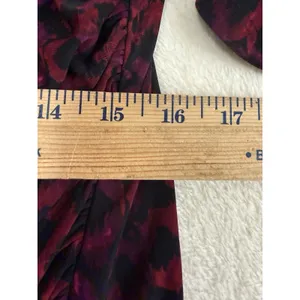 Lauren Ralph Lauren Womens Faux Wrap Dress Size XL Geometric Red‎ Black Ruched thumbnail 6