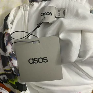 ASOS Floral One Shoulder Maxi Dress‎ in White Size 2 thumbnail 12