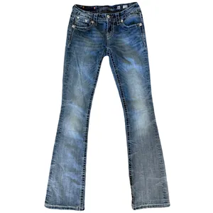 Miss Me Signature Boot Cut Jeans Fleur de Lis Bling Crystals Size 26 thumbnail 3