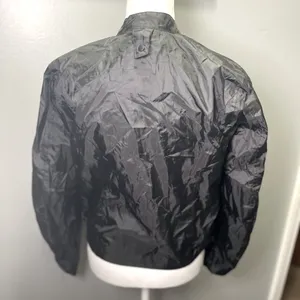 Harley Davidson Women's Black Velcro Zip‎ Up Windbreaker Jacket Size Medium thumbnail 2