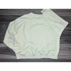 American Eagle Outfitters Cream Crewneck Sweater with Shoulder Buttons thumbnail 6