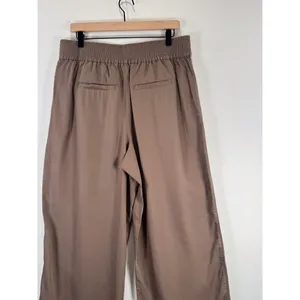 Madewell Womens Pants Brown Drapeweave Carley Wide Leg High Rise Pull On Large thumbnail 9