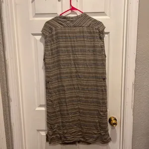 Prana Buenos Dias‎ Striped Sleeveless Button Down Shirt Dress Large Adjustable thumbnail 8