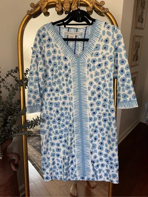 Gretchen Scott Wildcat Light Dress In Blue size S‎ thumbnail 2