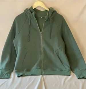 Women’s Sage Green Full-Zip Hooded Jacket thumbnail 1