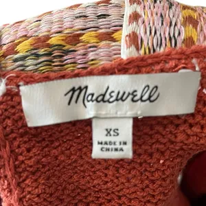 Madewell Terracotta‎ and Multicolor Strappy Tank Top Knit Sweater Boho Casual XS thumbnail 5