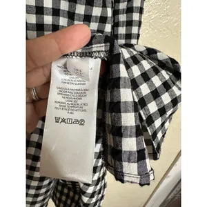 Maeve Lida Ruffled Mini Dress Size S Gingham Tiered Black White Cottagecore thumbnail 11