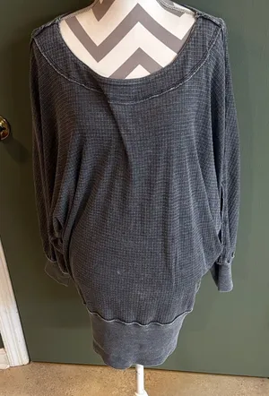We The Free Gray Tunic Top thumbnail 1