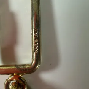 CELINE Keychain Womens One Size Gold Key Shape Horse Carriage Logo Made Italy thumbnail 10