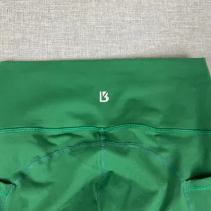 Buff Bunny Leggings Womens M Green Ankle Nylon Spandex High Rise Pockets Stretch thumbnail 12