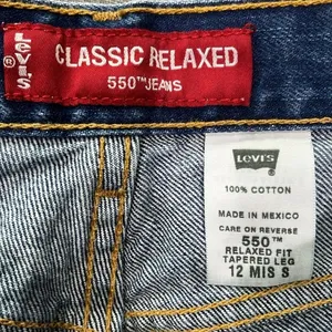 Levi’s Y2K Classic Relaxed Tapered Leg 550 Jeans Sz 12 MIS S thumbnail 4