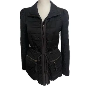 Aritzia Wilfred Marquis Black Quilted Coat Jacket w/ Adjustable Cinched Waist thumbnail 2
