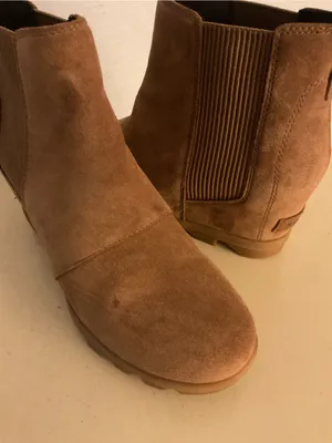 Sorel Women's Suede Chelsea Platform Joan of Artic wedge boots US 8.5 thumbnail 8