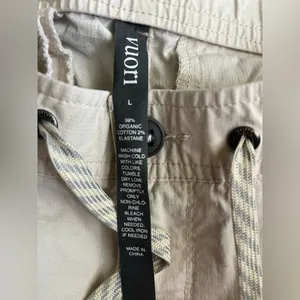 Vuori Ripstop Cream Straight Cargo Zipper Pockets Hiking Outdoor Pants Size L thumbnail 3