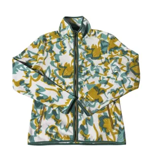 REI Co-op Gorpcore Women‎ Full Zip Fleece Jacket Abstract Print Yellow XS 217359 thumbnail 1