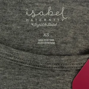 Isabel Maternity by Ingrid & Isabel Women's SS Tie Waist Dress Gray XS thumbnail 4