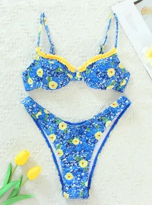 Shein Floral Bikini Set thumbnail 2