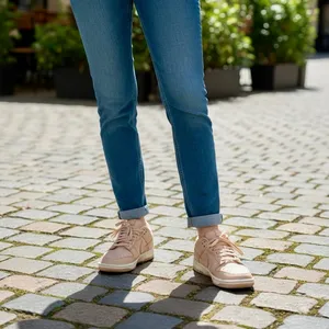 Nike Women's Sneakers Light pink Leather Low Tops thumbnail 2