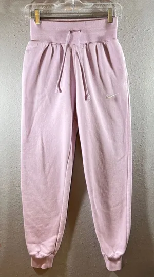 1014‎ | Nike High Waisted Logo Fleece Jogger Sweatpants Lavender Womens XS thumbnail 1