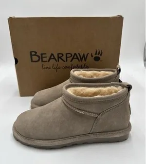 BEARPAW Women's Super Shorty Boots Mushroom Size 6 NWB thumbnail 1