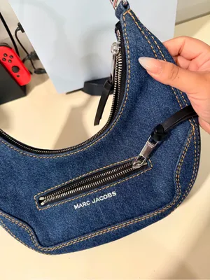 Marc Jacobs Dark Blue Denim Crescent Shoulder Bag thumbnail 10
