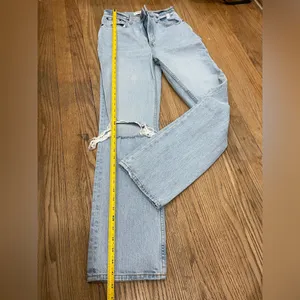 Abercrombie & Fitch Light Blue Straight Leg Jeans thumbnail 5