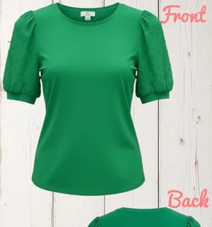 Green Sheer Sleeved Blouse thumbnail 1
