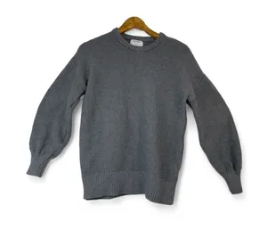 Old Navy Tunic Length Ballon Sleeves Heather Gray Knit Sweatshirt I. Size S thumbnail 1