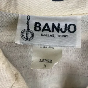 Vintage 80’s Banjo Western Southwestern Boho Cropped Blazer Women’s Size Medium thumbnail 4