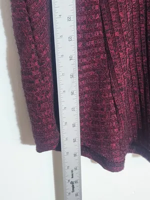 Maurices Burgundy and Black Ribbed Knit Tunic Size XL thumbnail 6