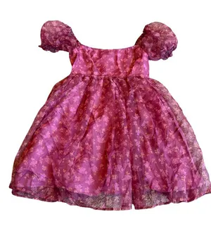 Altar'd State Floral Print Mini Dress Puff Sleeves Full Skirt Size Medium thumbnail 1
