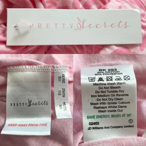 Pretty Secrets Romper 28/30 Pink Animal Print Adjustable Sleepwear New thumbnail 7