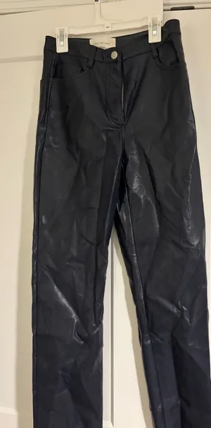 Aritzia Pleather Pants Wilfred High-Waisted thumbnail 1
