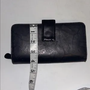 Safe Keeper Black Genuine Leather Wallet Multiple Card Holders Snap/Zip Closure thumbnail 11