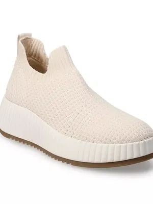 Steve Madden Samhara In Katie Cream Knit Slip-On Platform Sneakers 9.5 thumbnail 2