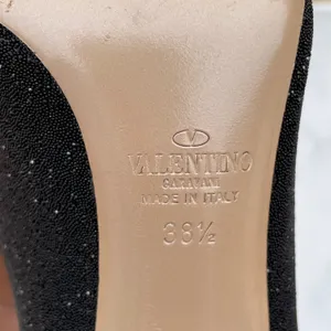 Valentino lace and caviar crystal pumps heels size IT 38.5 US 8.5 thumbnail 12