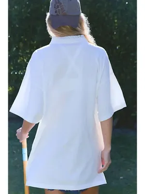 Free People FP Movement Tee Time Top Women's XS White Tennis Polo Sporty NWOT thumbnail 3