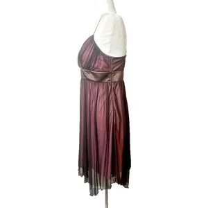 Y2k Mesh Babydoll Hot Kiss Dress Dark‎ Coquette Fairy Whimsigoth Romantic L Hoco thumbnail 3
