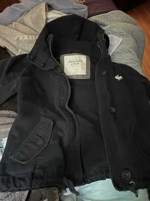 Abercrombie & Fitch Tom Boy Style Black Cotton Hooded Jacket/ Coat thumbnail 5