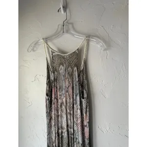 Lovestitch Boho Maxi‎ Dress Small Snake Print Braided Strap Tie Back Rayon Flowy thumbnail 7