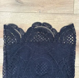 Faith & Zoe Navy Blue Midi Lace Skirt thumbnail 3