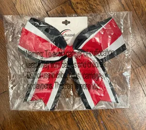 Chasse cheer bow red white and black thumbnail 1