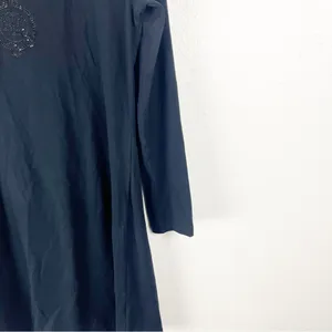 LAUREN RALPH LAUREN Black Long Sleeves Sequin Logo Dress Size Large Academia thumbnail 7