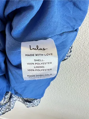 Lulus Women's Walk‎ the Walk Blue Floral Print Ruched Bodycon Mini Dress thumbnail 4