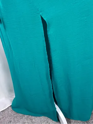 JACK by BB Dakota Emerald Green Maxi Dress M Strappy Slit front thumbnail 10