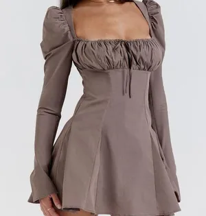 House of CB Carlina Mocha Mini Dress thumbnail 1